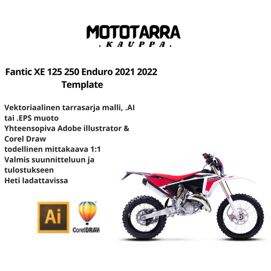 Fantic XE 125 250 Enduro 2021 2022  Template