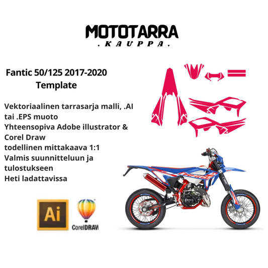 Beta RR 50-125 Track motard 2020-2023 Graphics Template