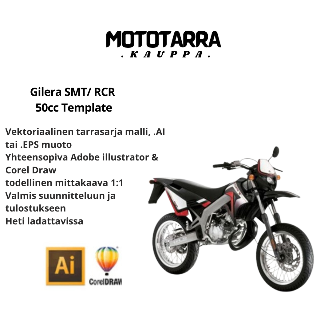 Gilera SMT/ RCR  50cc graphics Template