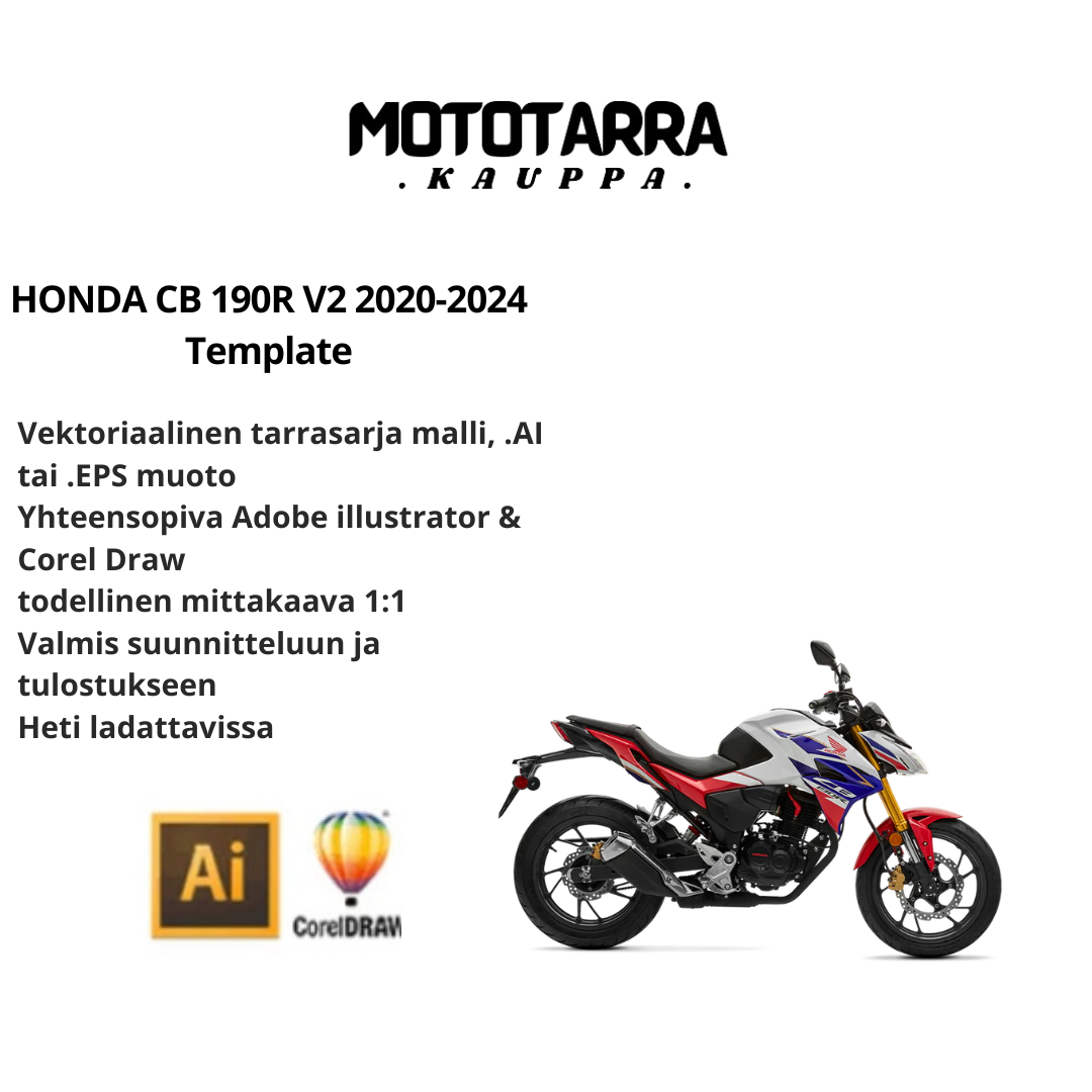 HONDA CB 190R V2 2020-2024 Template