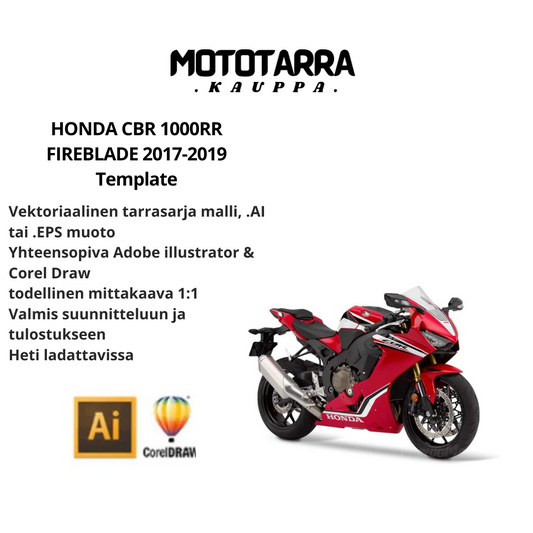 HONDA CBR 1000RR FIREBLADE 2017-2019 Template