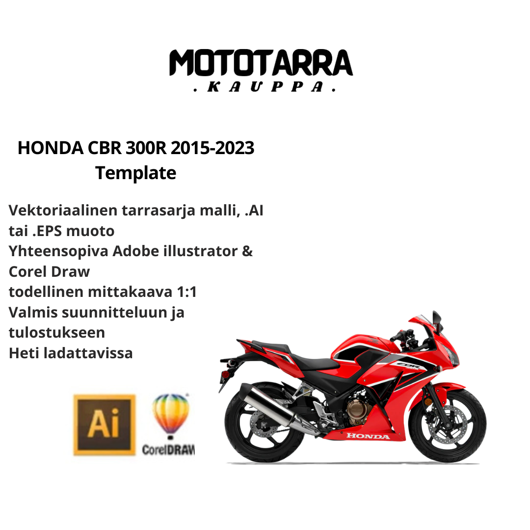 HONDA CBR 300R 2015-2023 Template