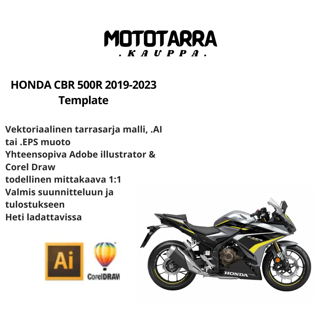 HONDA CBR 500R 2019-2023 Template