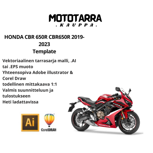 HONDA CBR 650R CBR650R 2019-2023  graphics Template