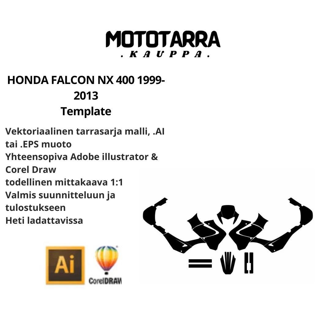 HONDA FALCON NX 400 1999-2013 Template