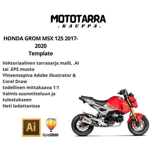 HONDA GROM MSX 125 2017-2020 Template