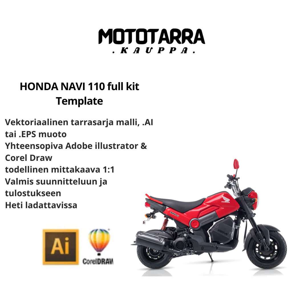 HONDA NAVI 110 full kit Template