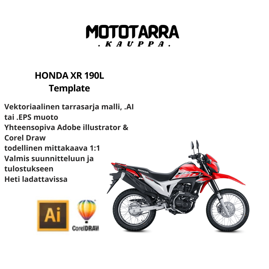 HONDA XR 190L graphics Template