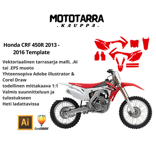 Honda CRF 450R MX Motocross 2013 2014 2015 2016 Tarrasarja Template