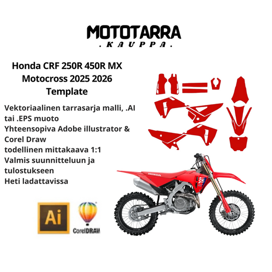 Honda CRF 250R 450R MX Motocross 2025 2026 Template