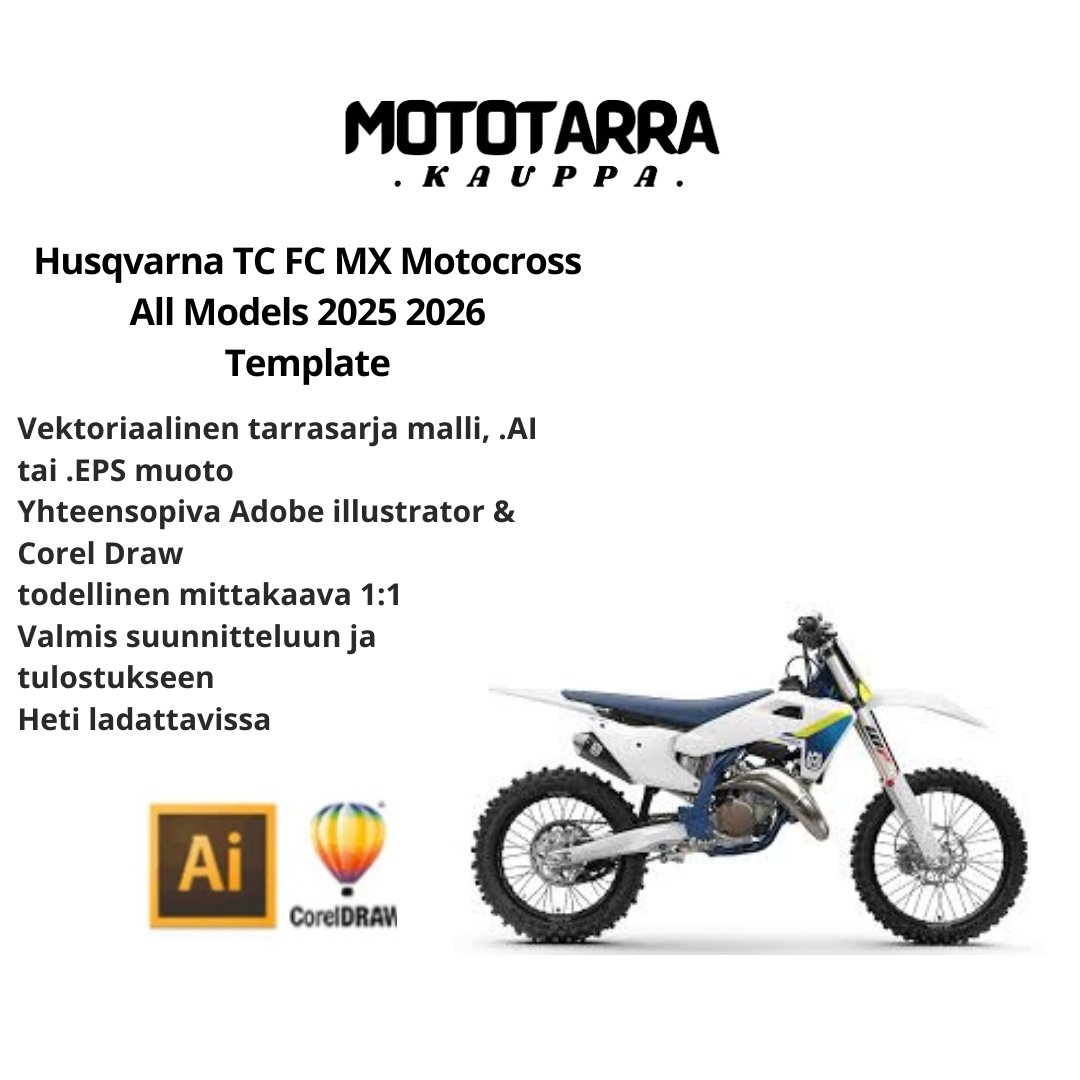 Husqvarna TC FC MX Motocross All Models 2025 2026 graphics Template