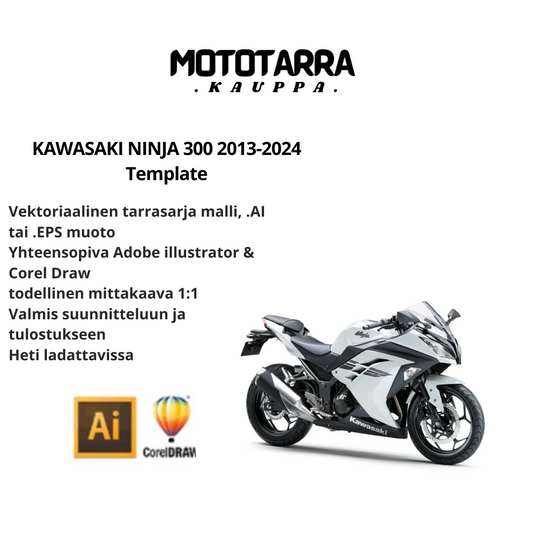 KAWASAKI NINJA 300 2013-2024 Template