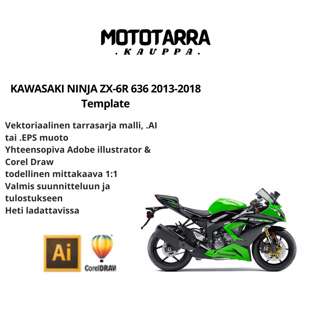 KAWASAKI NINJA ZX-6R 636 2013-2018 Template