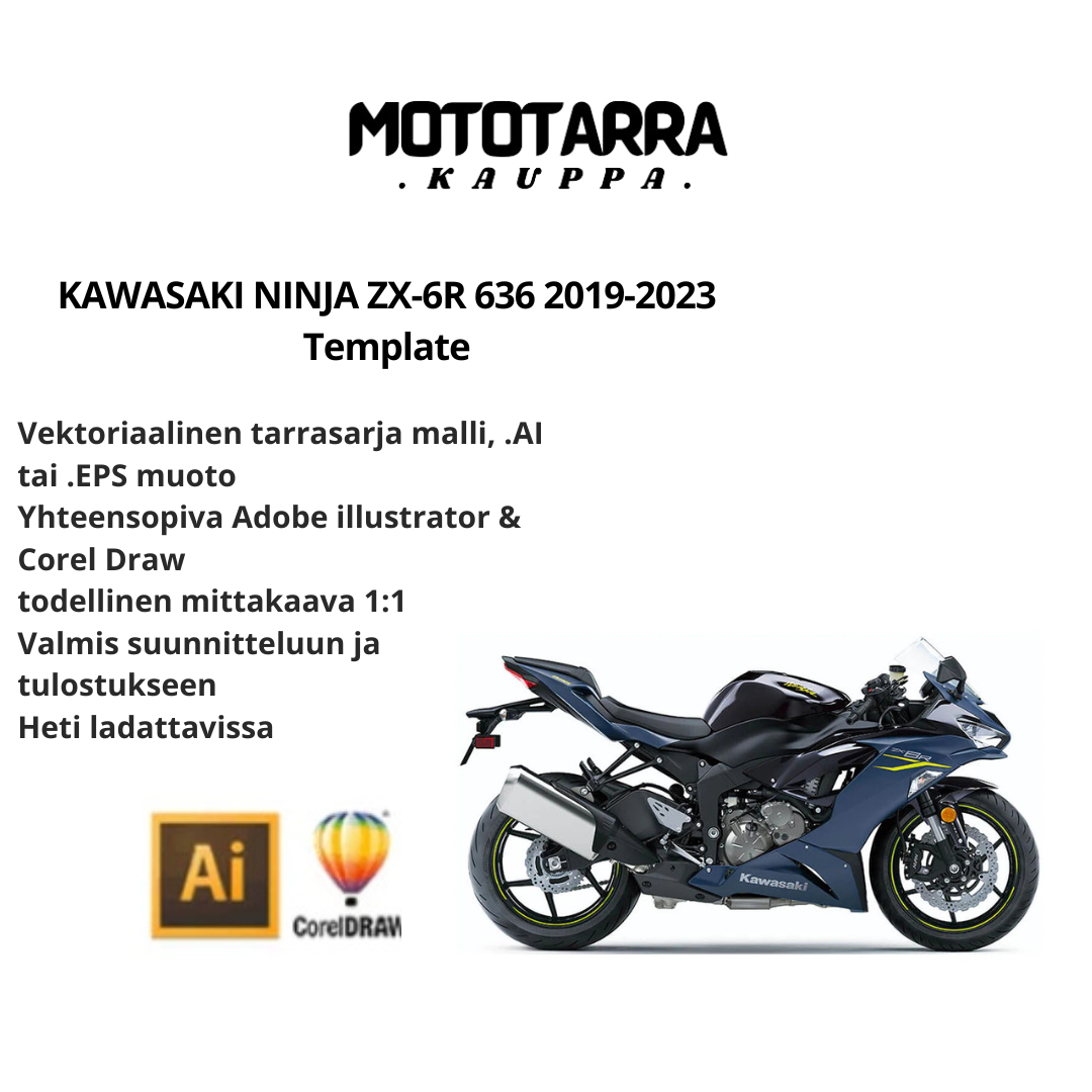 KAWASAKI NINJA ZX-6R 636 2019-2023 Template