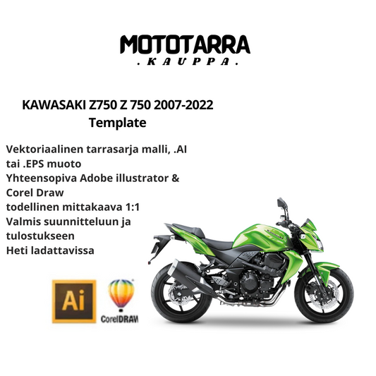 KAWASAKI Z750 Z 750 2007-2022 Template