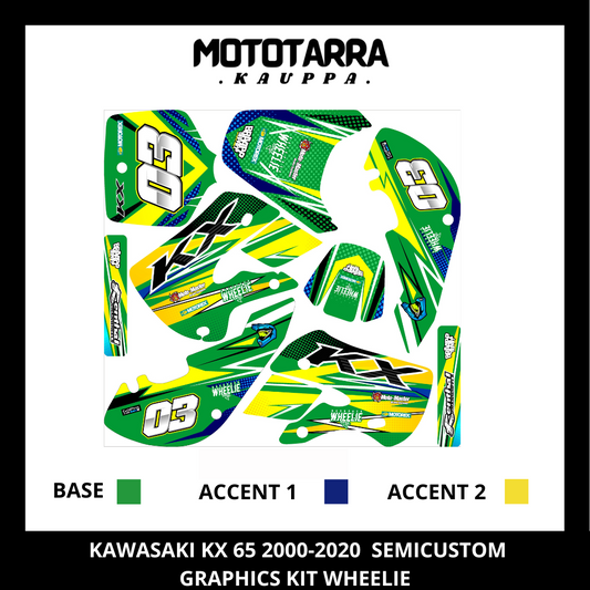 Kawasaki KX 65 2000–2020 Gelbes Dekor