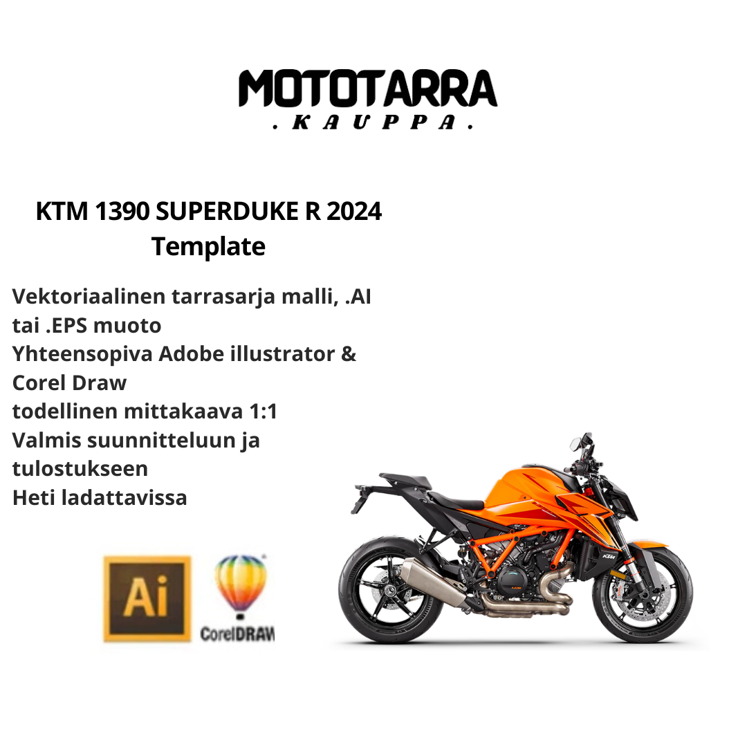 KTM 1390 SUPERDUKE R 2024 graphics Template