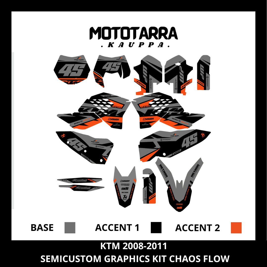 KTM EXC / EXC-F / SX / SX-F 2008-2011  graphics kit