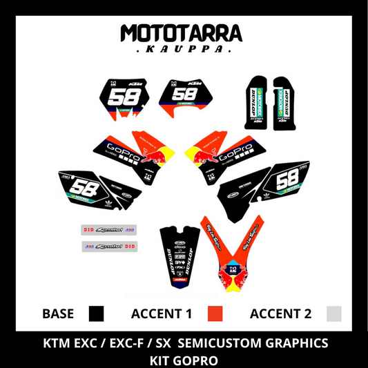 KTM EXC / EXC-F 2005-2007 GOPRO Tarrasarja