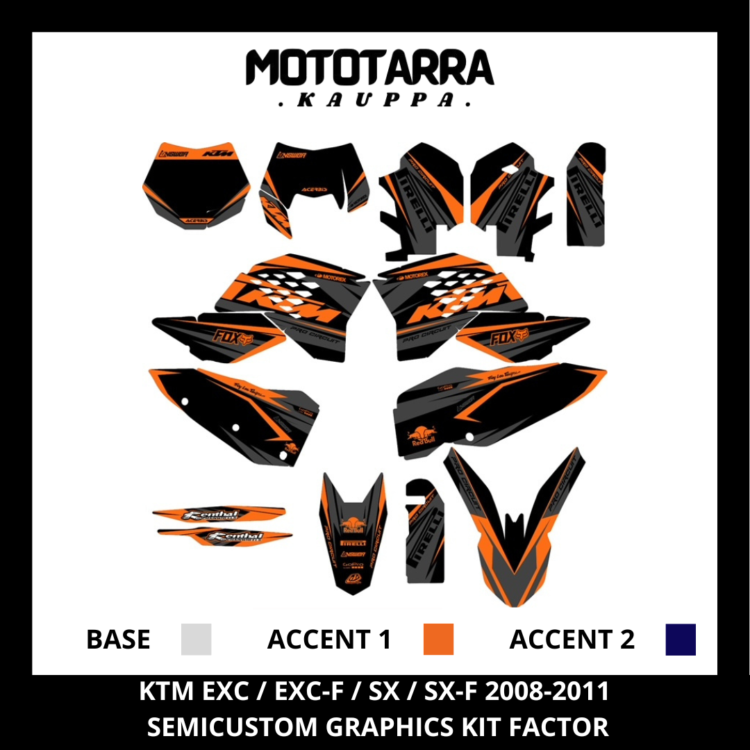 Kit Déco KTM EXC / EXC-F / SX / SX-F 2008-2011 
