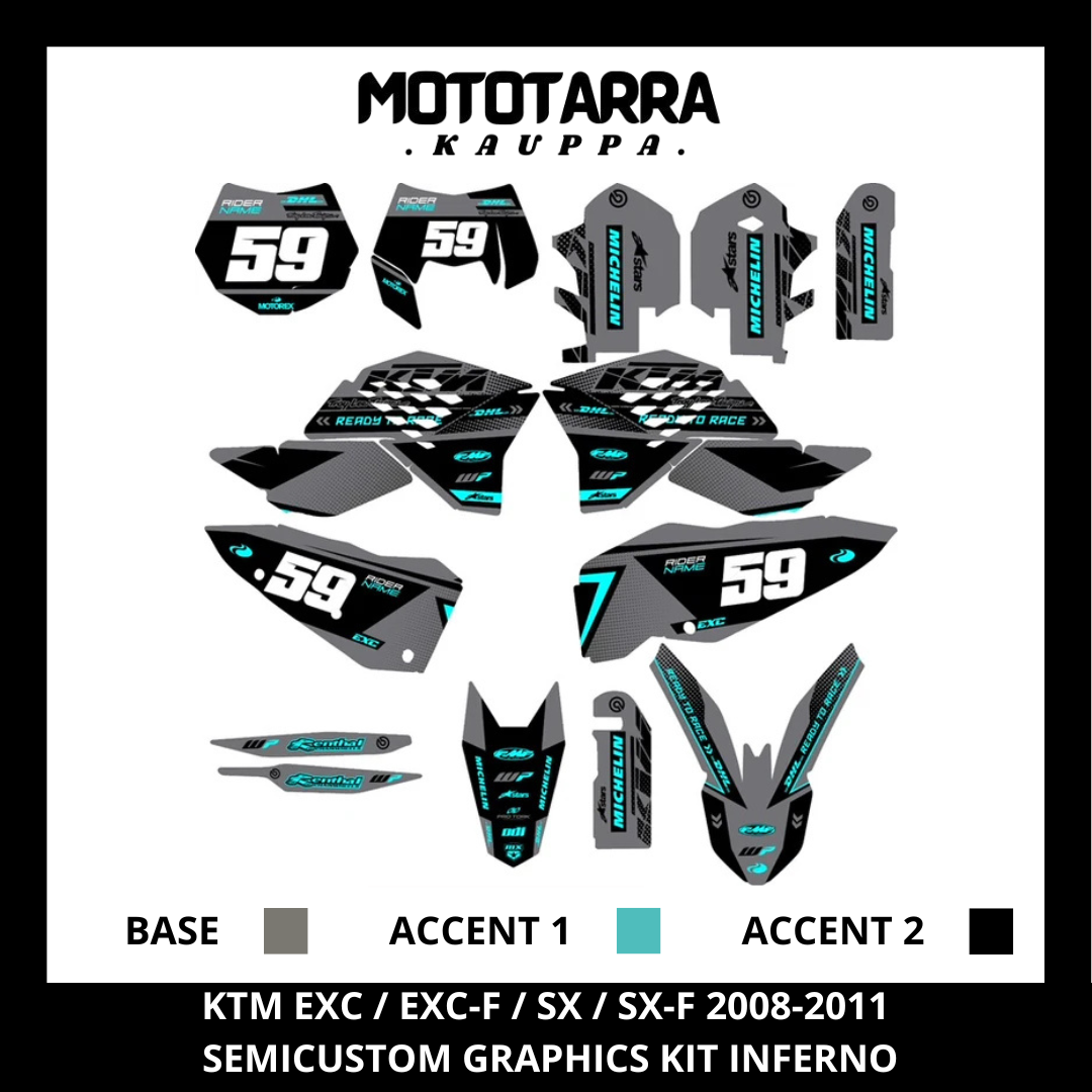 KTM EXC / EXC-F / SX / SX-F 2008-2011 INFERNO Tarrasarja