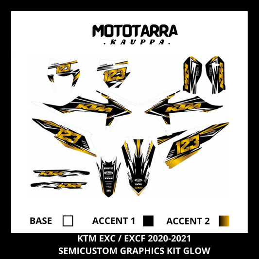 KTM EXC / EXCF 2020-2021 GLOW Tarrasarja