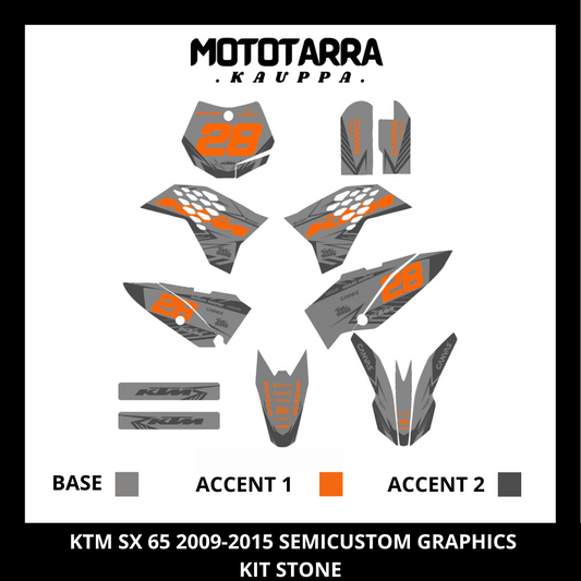 KTM SX 65 2009-2015 STONE Klistremerkesett
