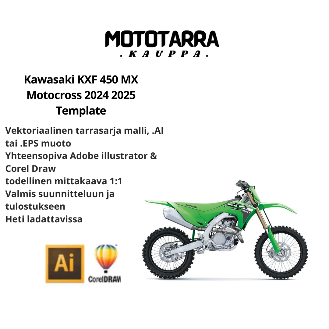 Kawasaki KXF 450 MX Motocross 2024 2025 Template