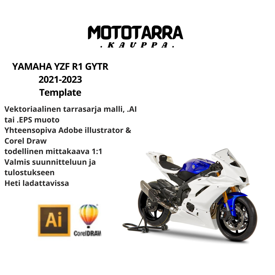 YAMAHA YZF R1 GYTR 2021-2023 Template