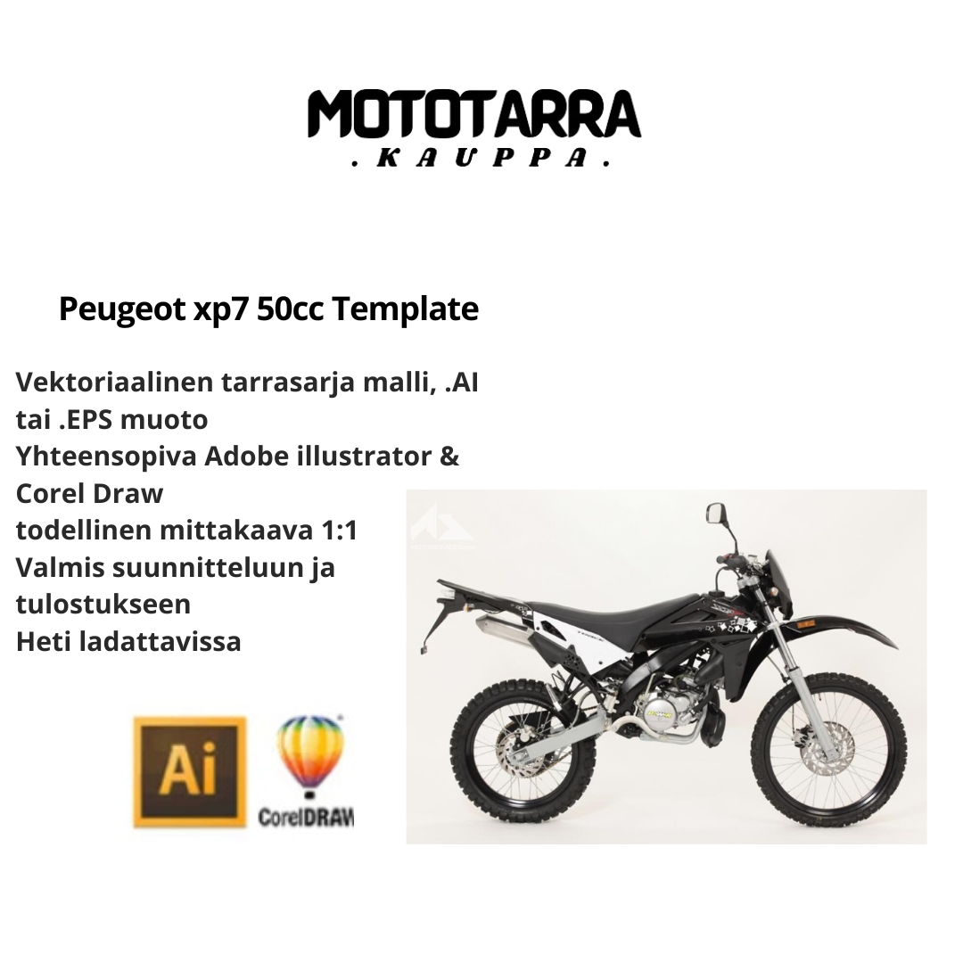 Peugeot xp7 50cc graphics Template