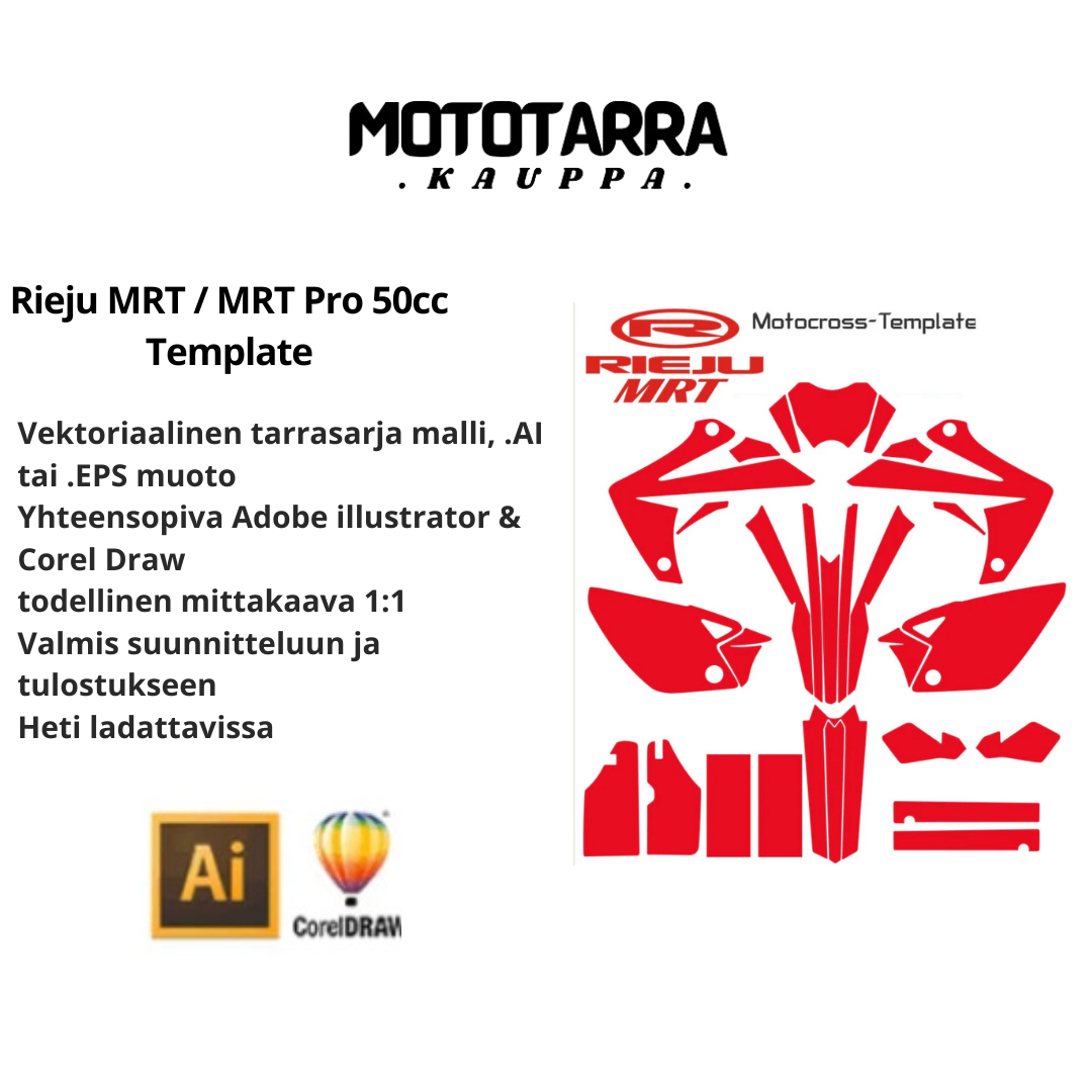 Rieju MRT / MRT Pro 50cc Template graphics