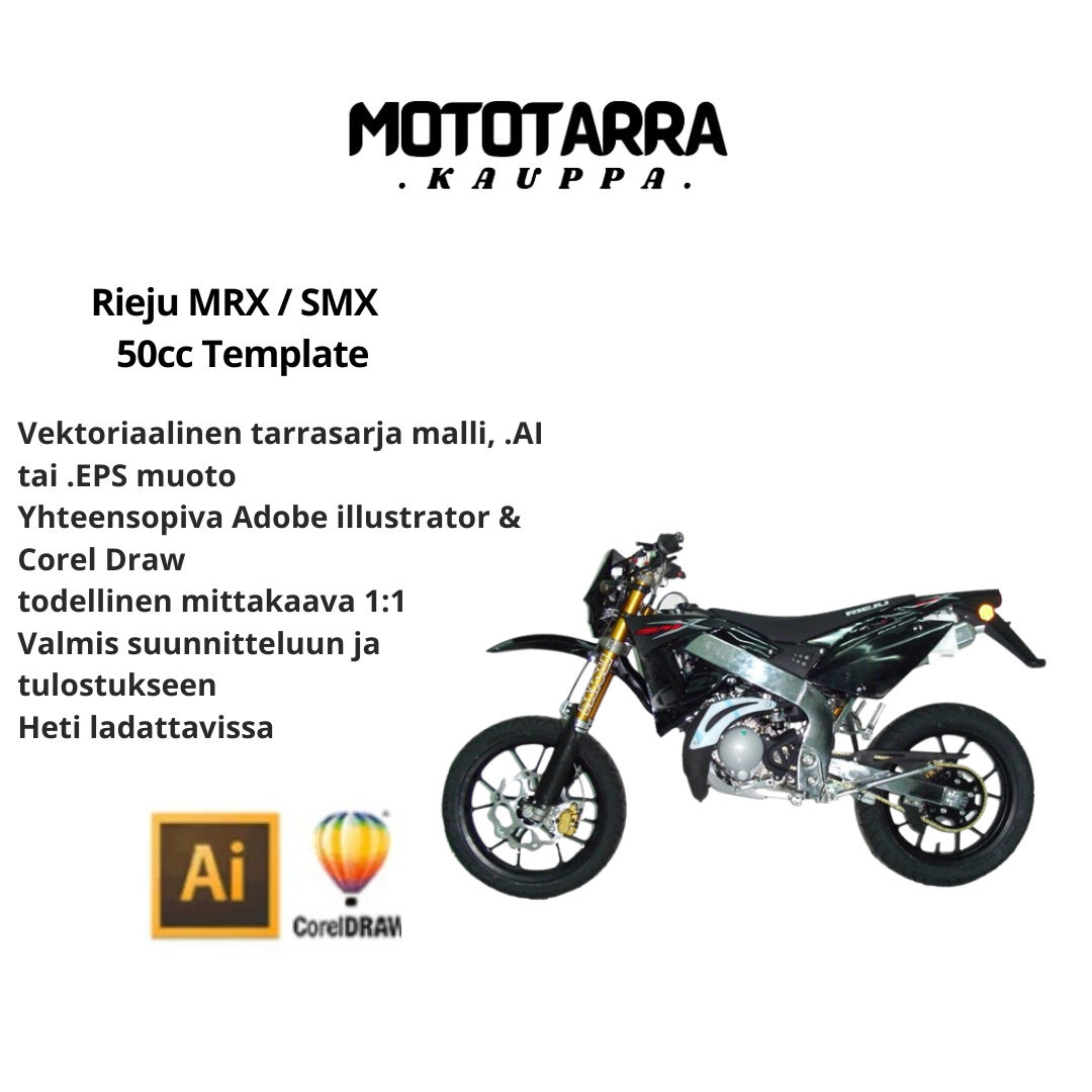 Rieju SMX / MRX 50cc graphics Template