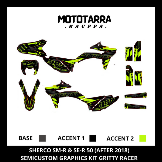 Sherco SM-R & SE-R 50 (2018 Jälkeen) GRITTY RACER Tarrasarja