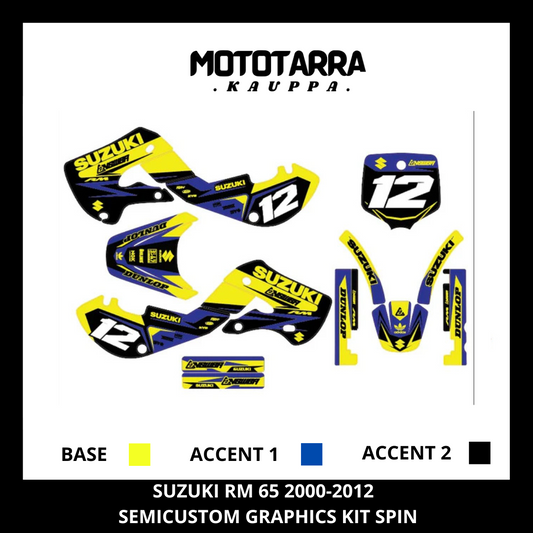 Suzuki RM 65 2000-2012 SPIN klistremerkesett