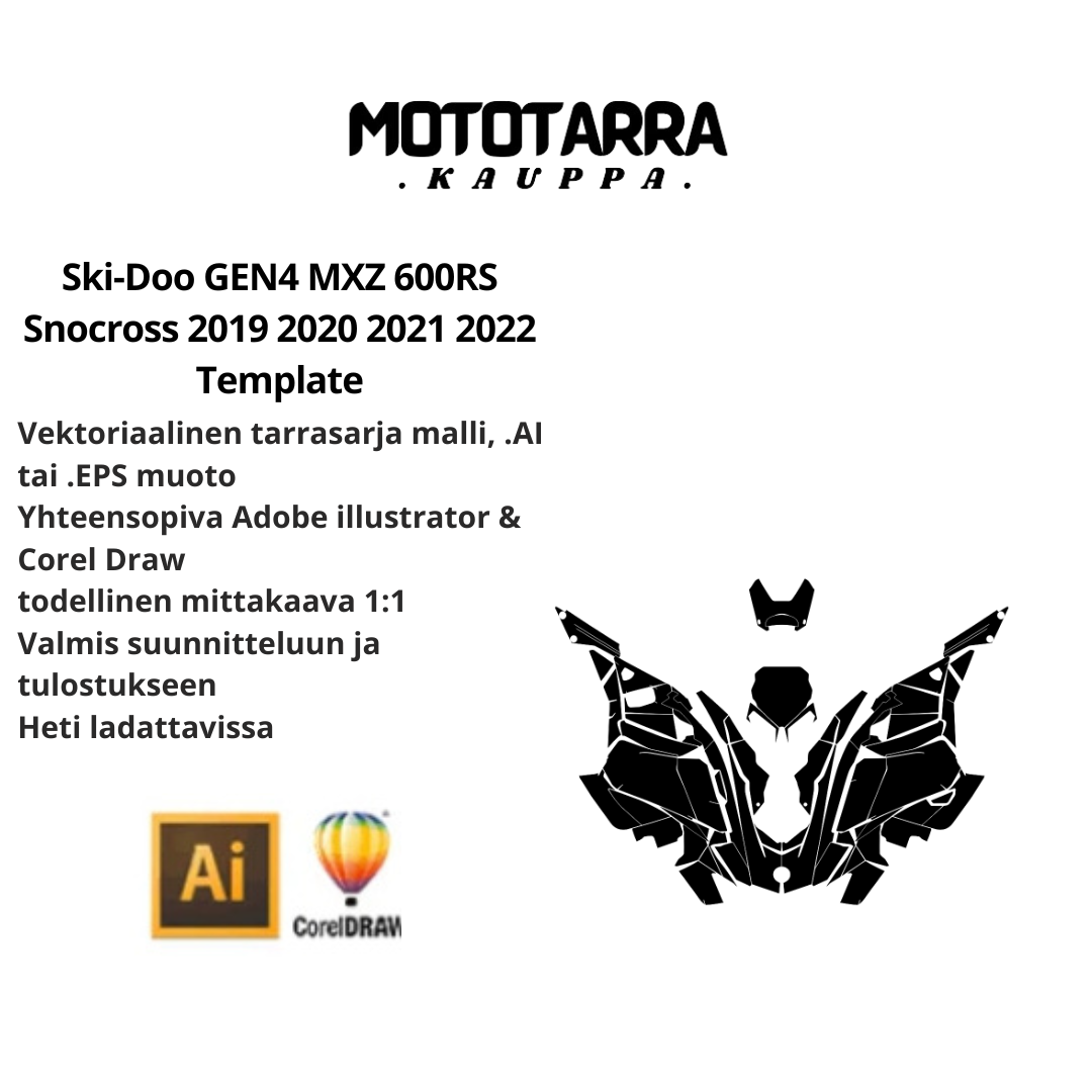 Ski-Doo GEN4 MXZ 600RS Snocross 2019 2020 2021 2022 Template