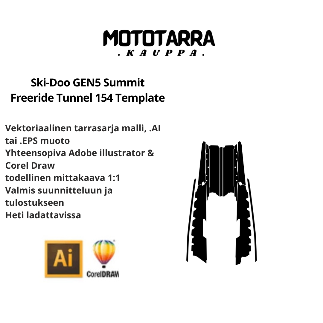 Ski-Doo GEN5 Summit Freeride Tunnel 154 Template