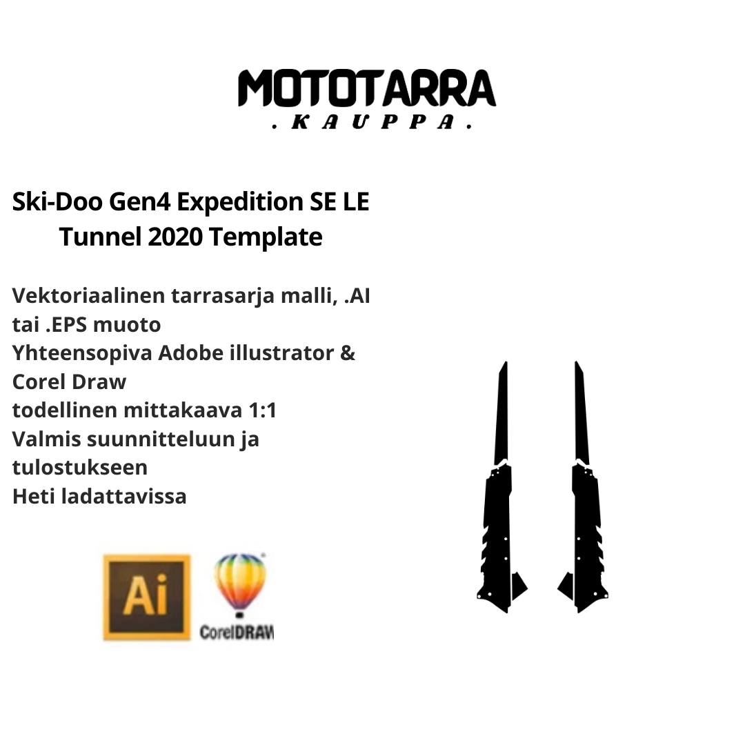 Ski-Doo Gen4 Expedition SE LE Tunnel 2020 graphics Template