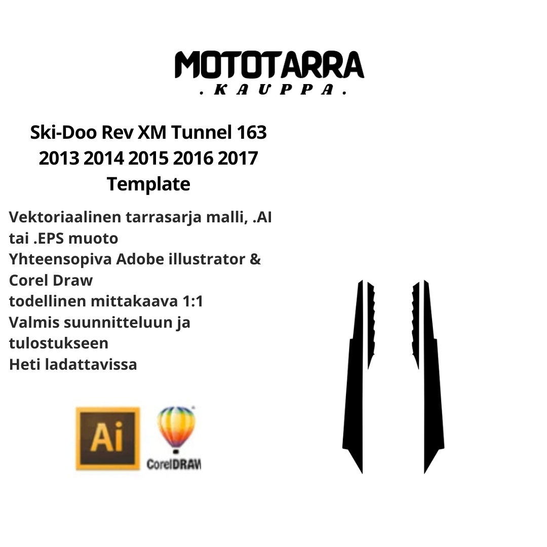 Ski-Doo Rev XM Tunnel 163 2013 2014 2015 2016 2017 Template