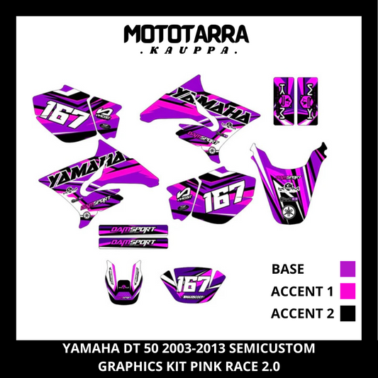 Yamaha DT 50 KRM Violet tarrasarja