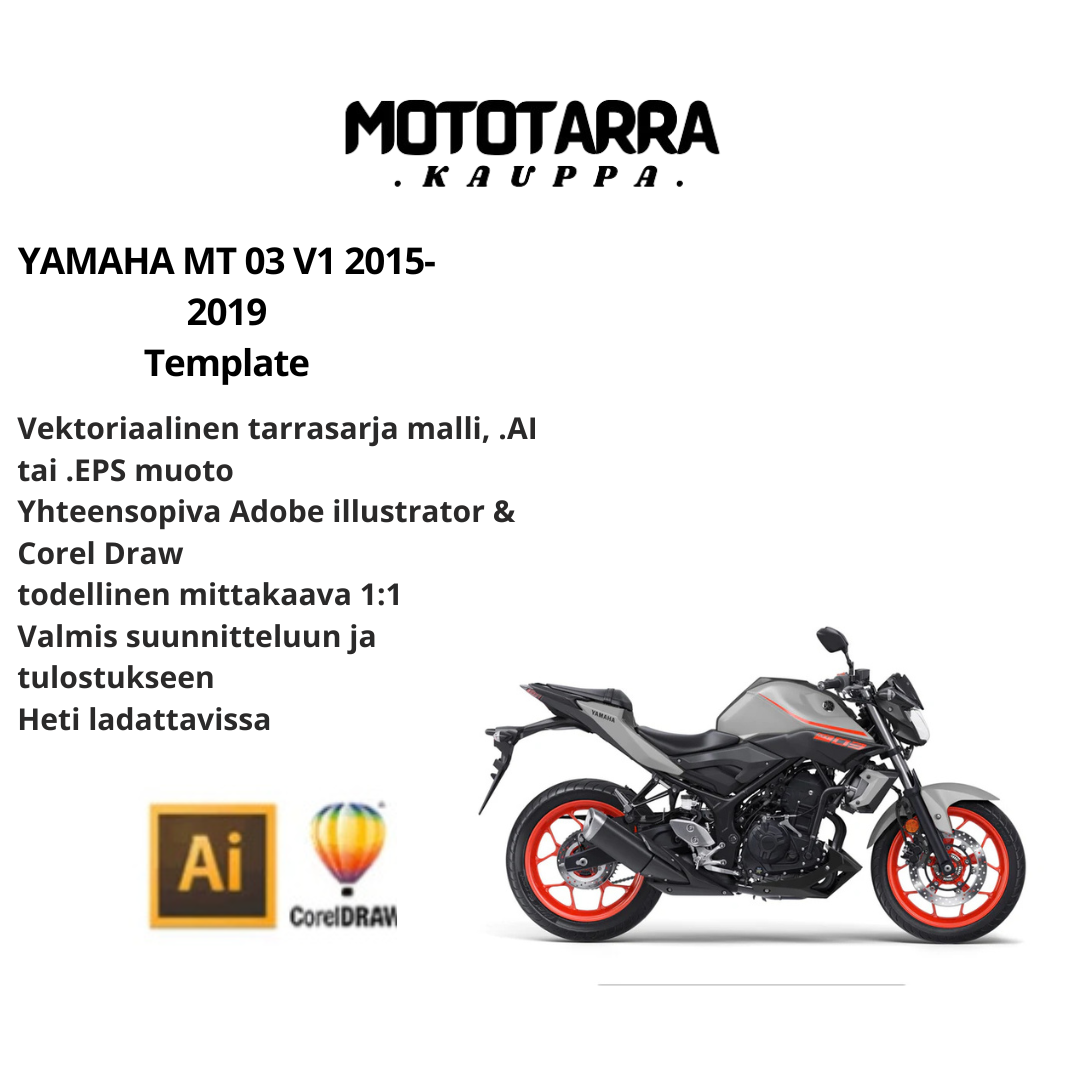 YAMAHA MT 03 V1 2015-2019 Template