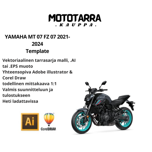 YAMAHA MT 07 FZ 07 2021-2024 graphics Template