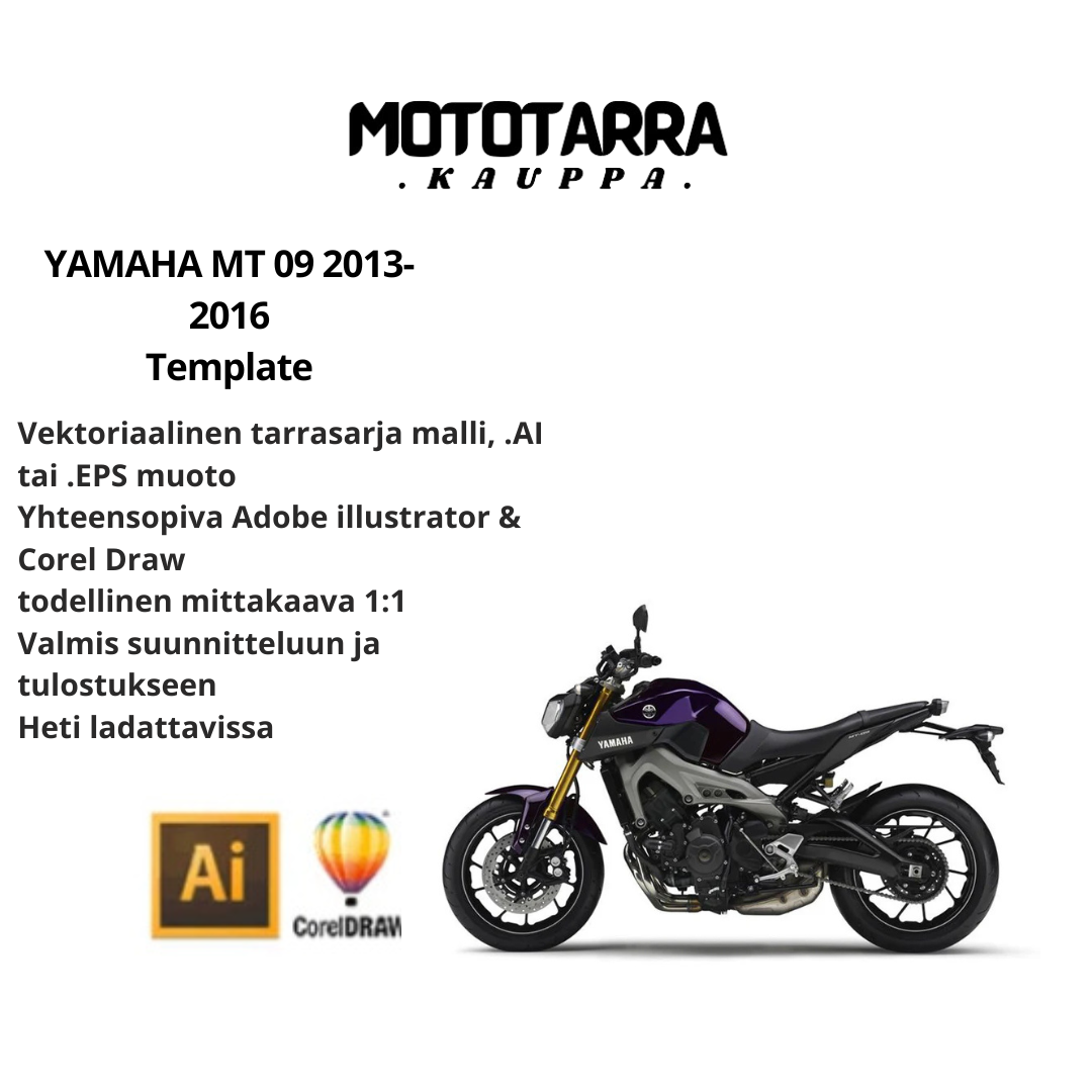 YAMAHA MT 09 2013-2016 Template