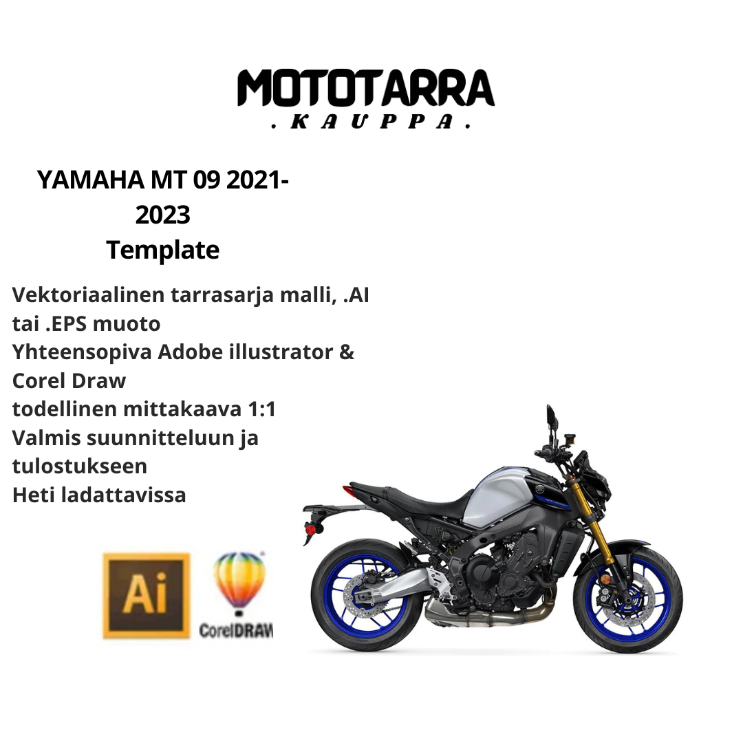 YAMAHA MT 09 2021-2023 Template