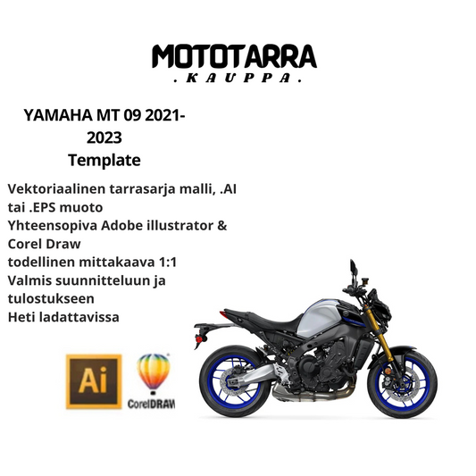 YAMAHA MT 09 2021-2023 Template