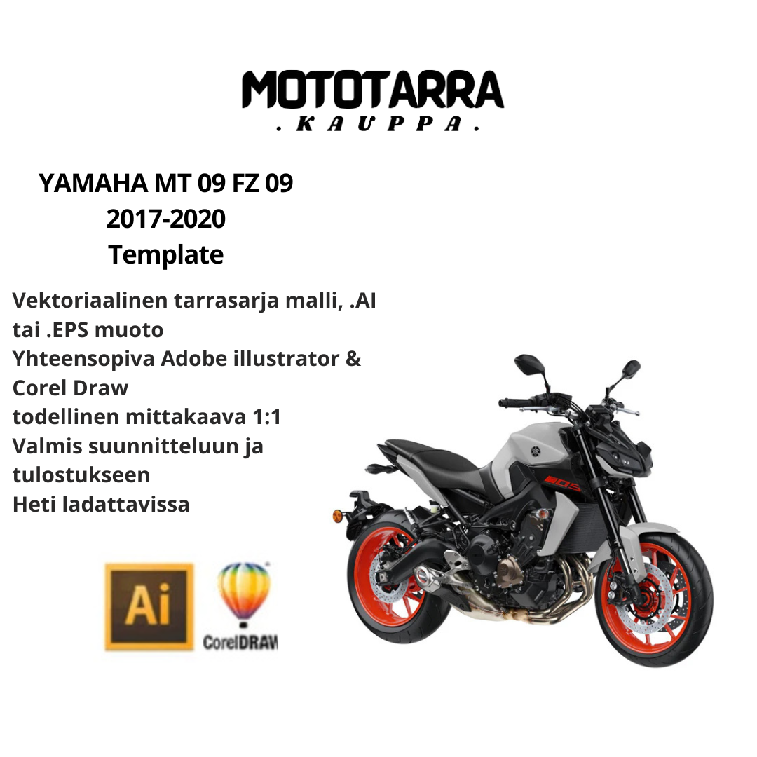 YAMAHA MT 09 FZ 09 2017-2020 Template