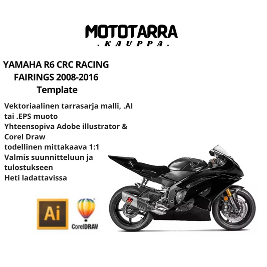 YAMAHA R6 CRC RACING FAIRINGS 2008-2016 Template