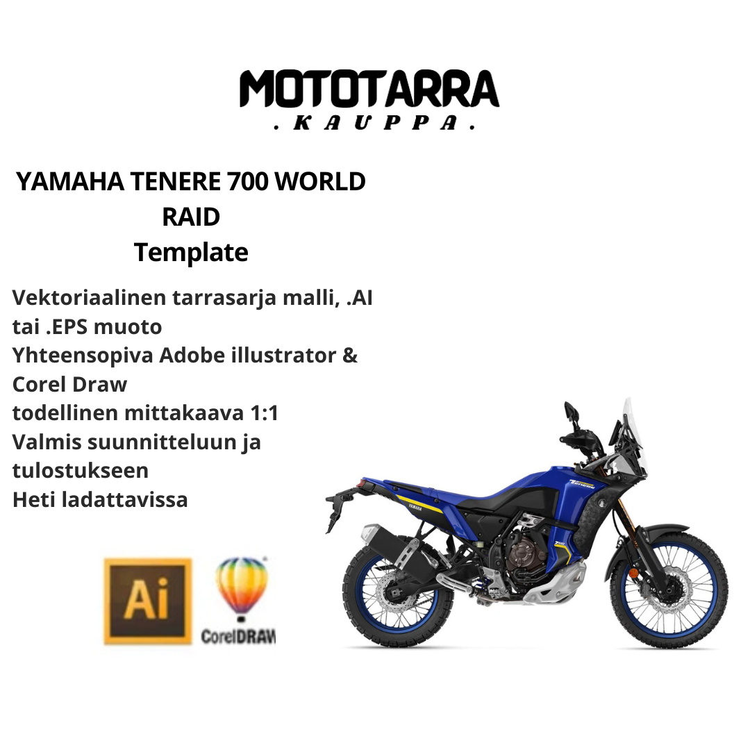 YAMAHA TENERE 700 WORLD RAID Template