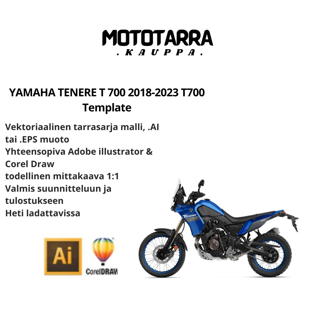 YAMAHA TENERE T 700 2018-2023 T700 Template