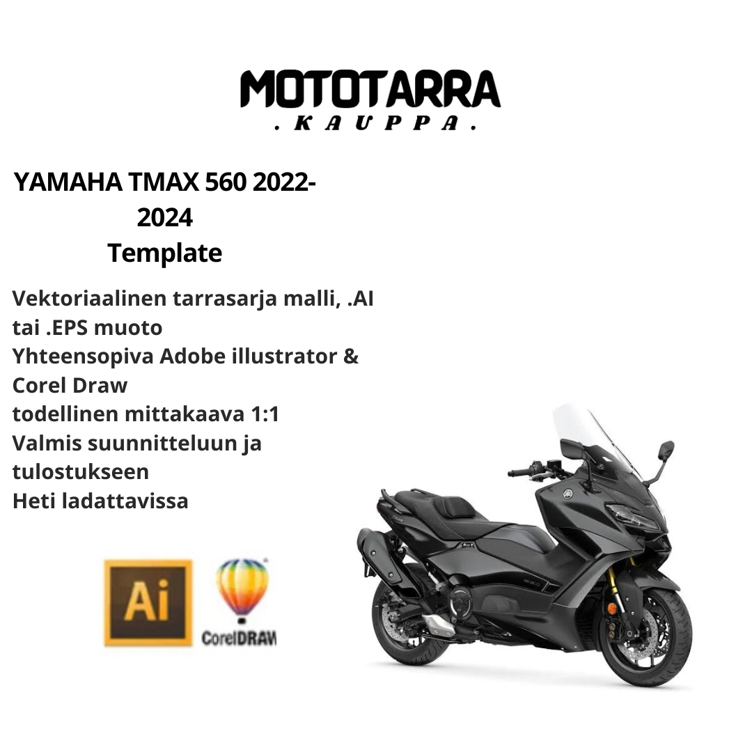 YAMAHA TMAX 560 2022-2024 graphics Template