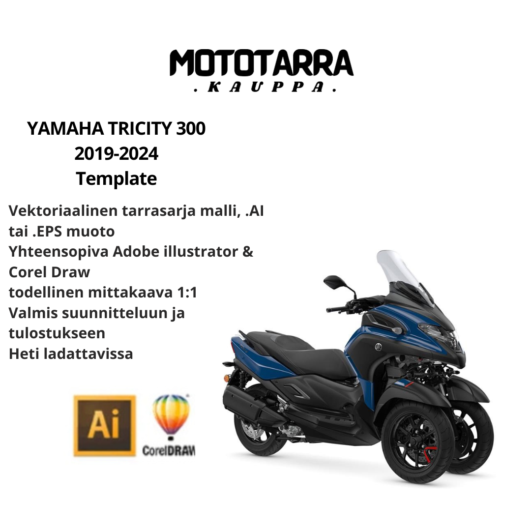 YAMAHA TRICITY 300 2019-2024 Template